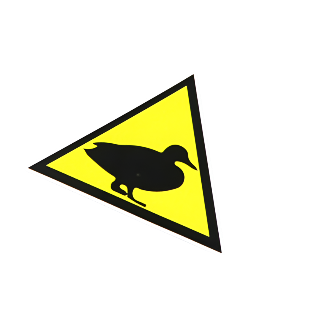 autocollant-attention-canard