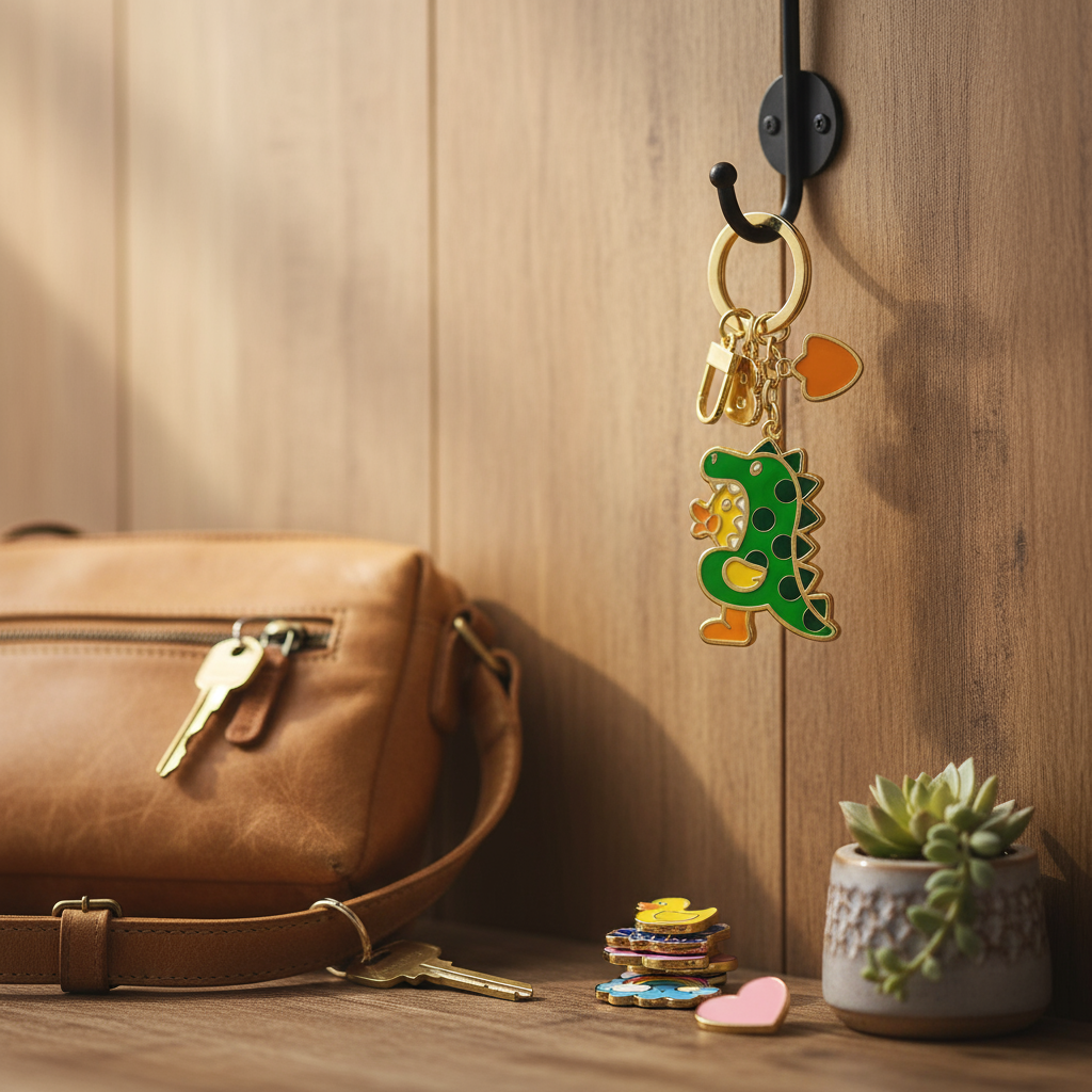 Dinosaurier-Ente Schlüsselanhänger