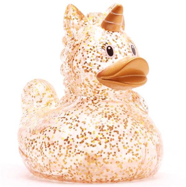 Canard Licorne à Paillettes dorées