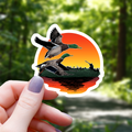 Stockenten bei Sonnenuntergang Sticker