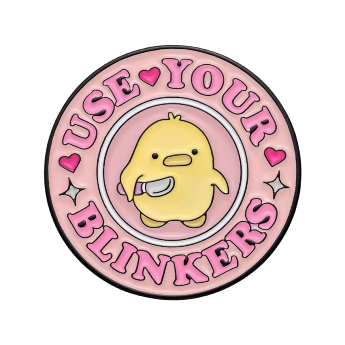 Yellow Duck Pin "Use your Blinkers"