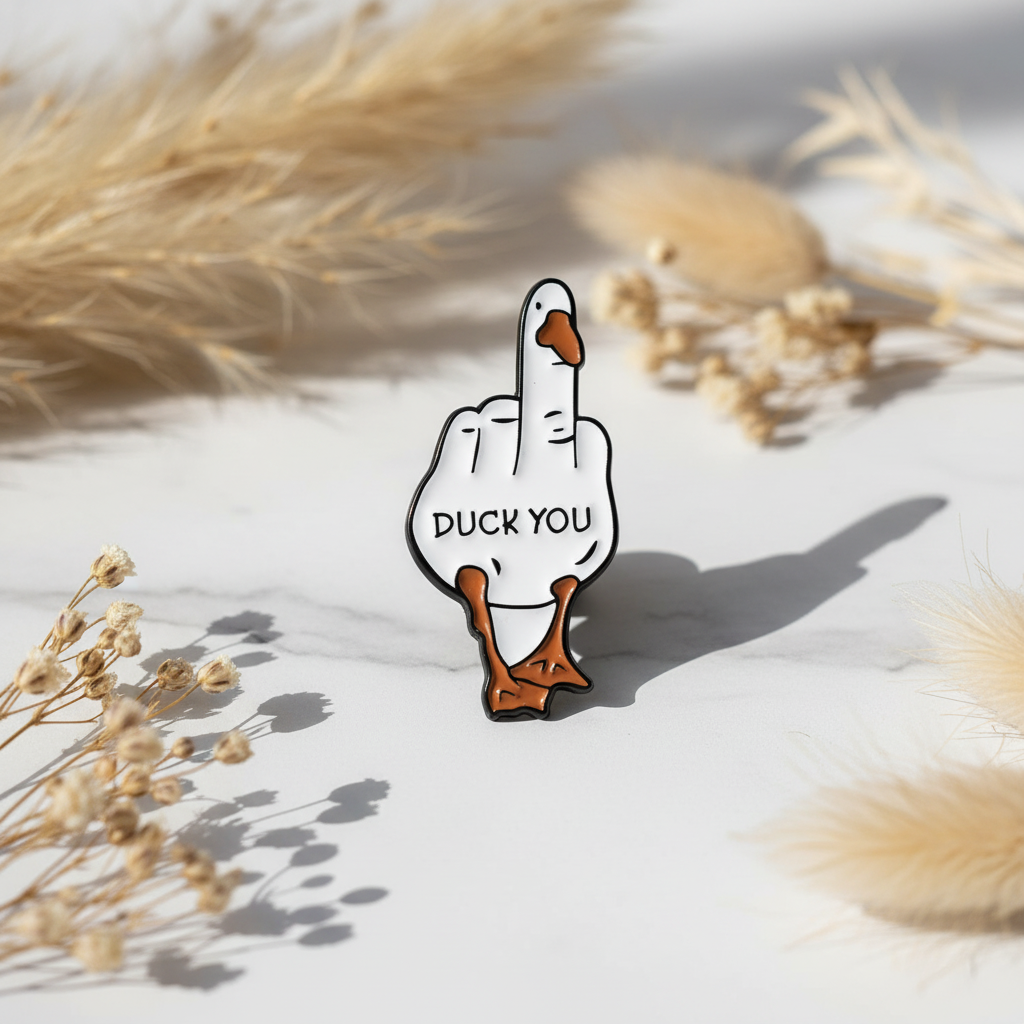 Weiße Ente Pin Duck You