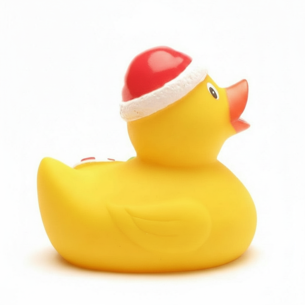 Christmas duck with candy cane