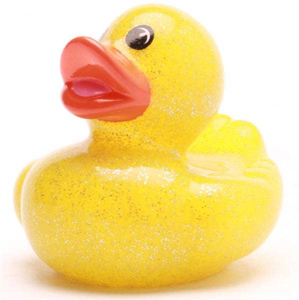 Glitzer-Mini-Ente – gelb