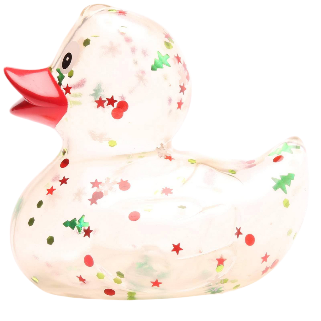 Canard Classique à paillettes de Noël Rouge
