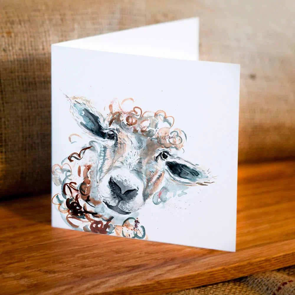 Carte de Vœux Aquarelle Mouton