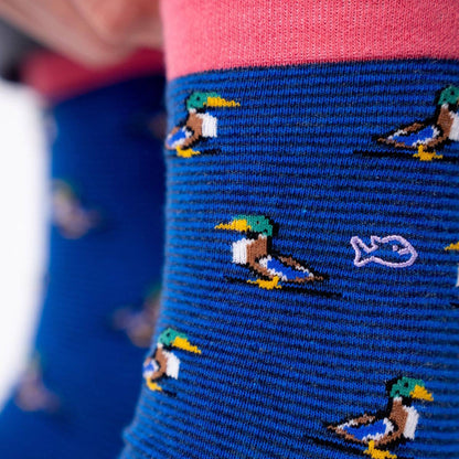 Mallard Duck Combed Cotton Socks 