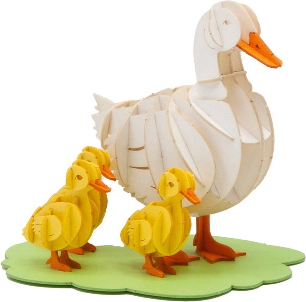 3D-Papiermodell – Gänsefamilie 