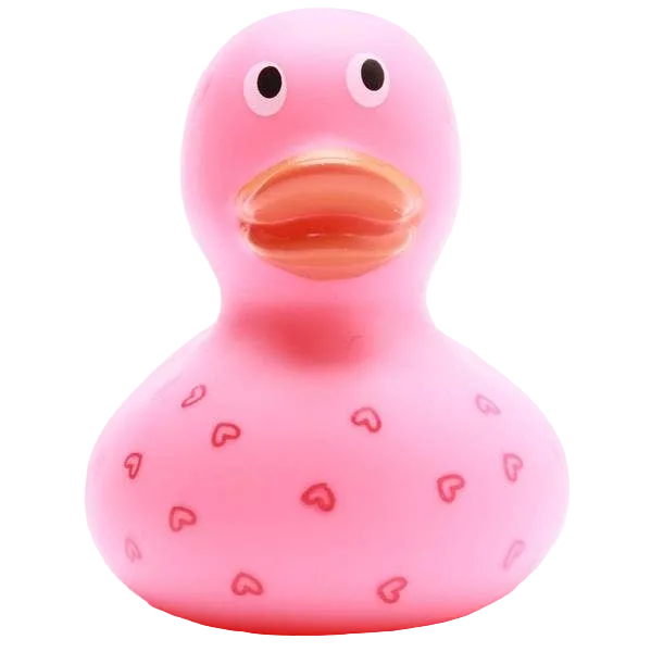 Canard Cœurs - rose