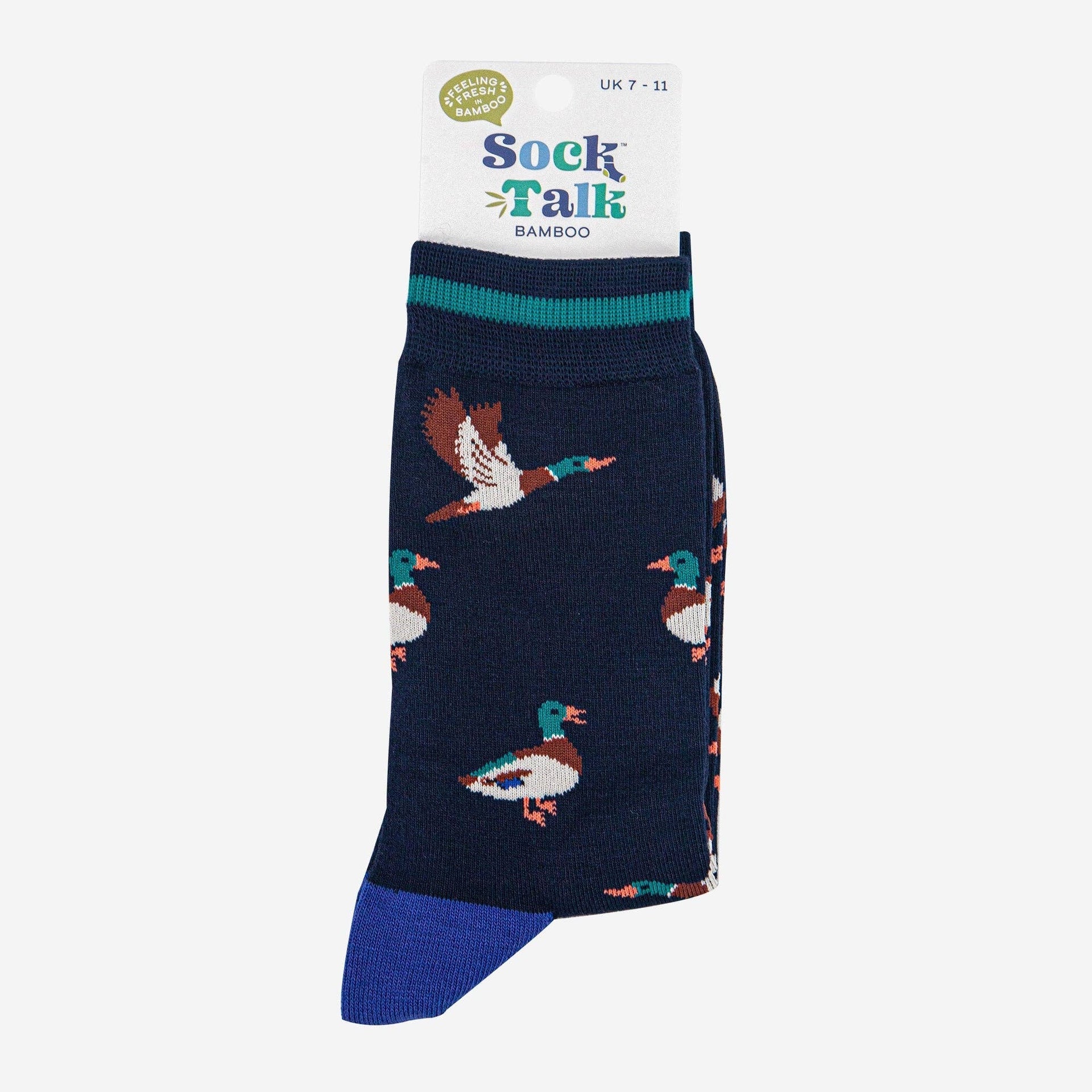 Navy Blue Mallard Duck Socks