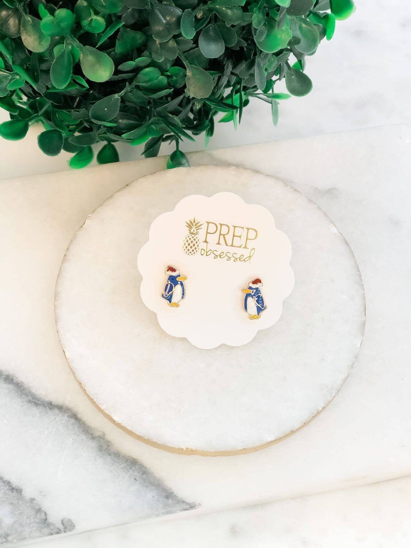 Boucles d'oreilles Pingouin de Noël