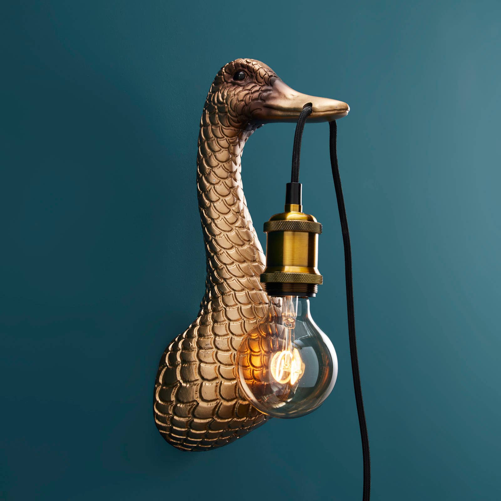 Duck wall light “Son of a Duck” Gold