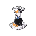Pin's Canard Blanc Doctorant "Trust me, I'm a Doctor"
