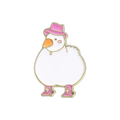 Cowgirl Weiße Ente Button