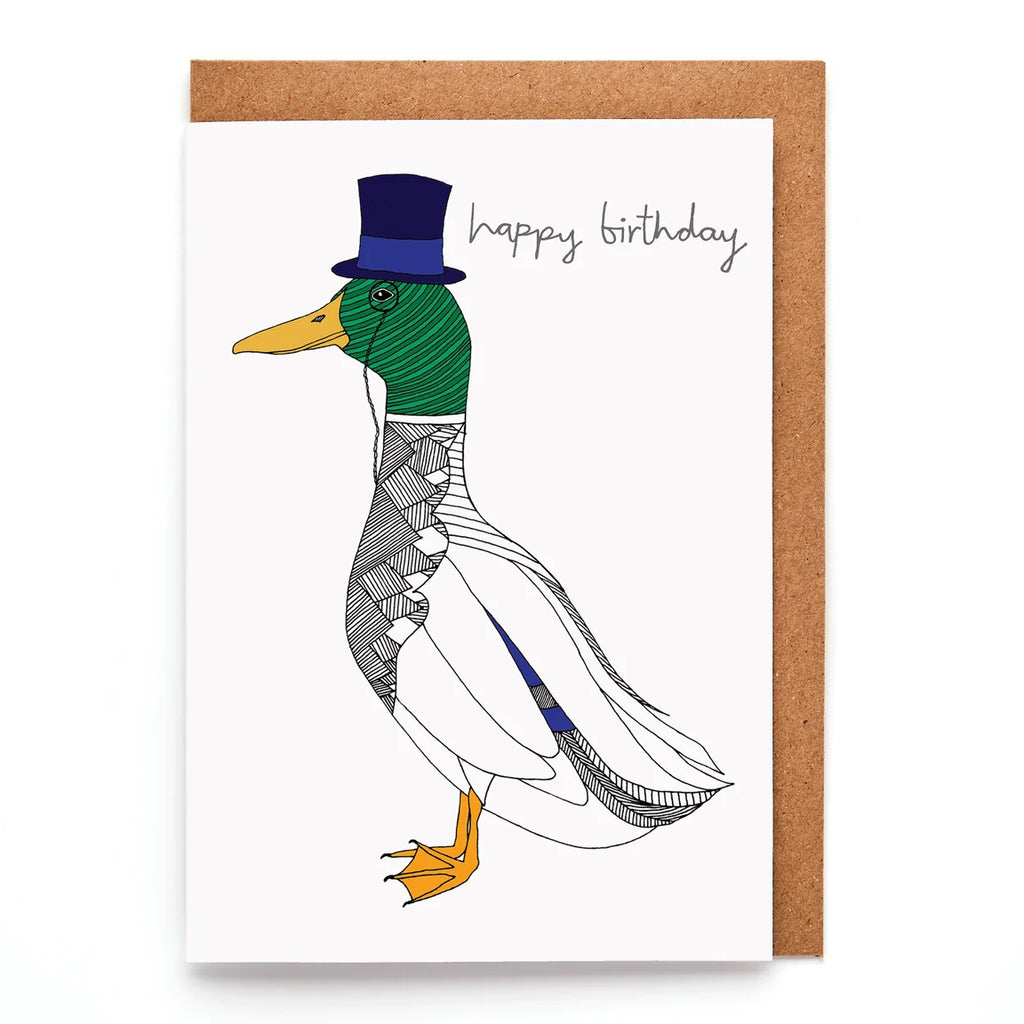 Herr Mallard "Happy Birthday" Geburtstagskarte