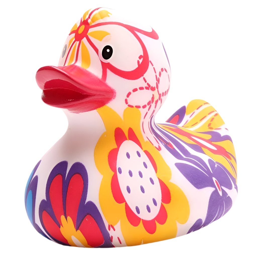 Klassische Flower-Power-Ente