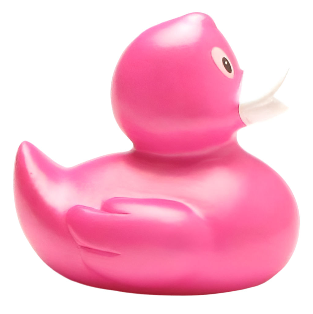 Klassische Metallic-Pink-Ente