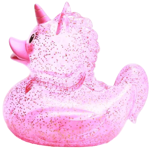 XL Pink Glittery Unicorn Duck