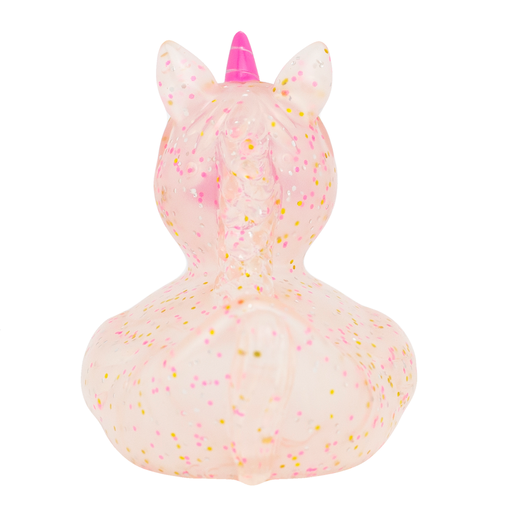 Glitzernde rosa Einhorn-Ente