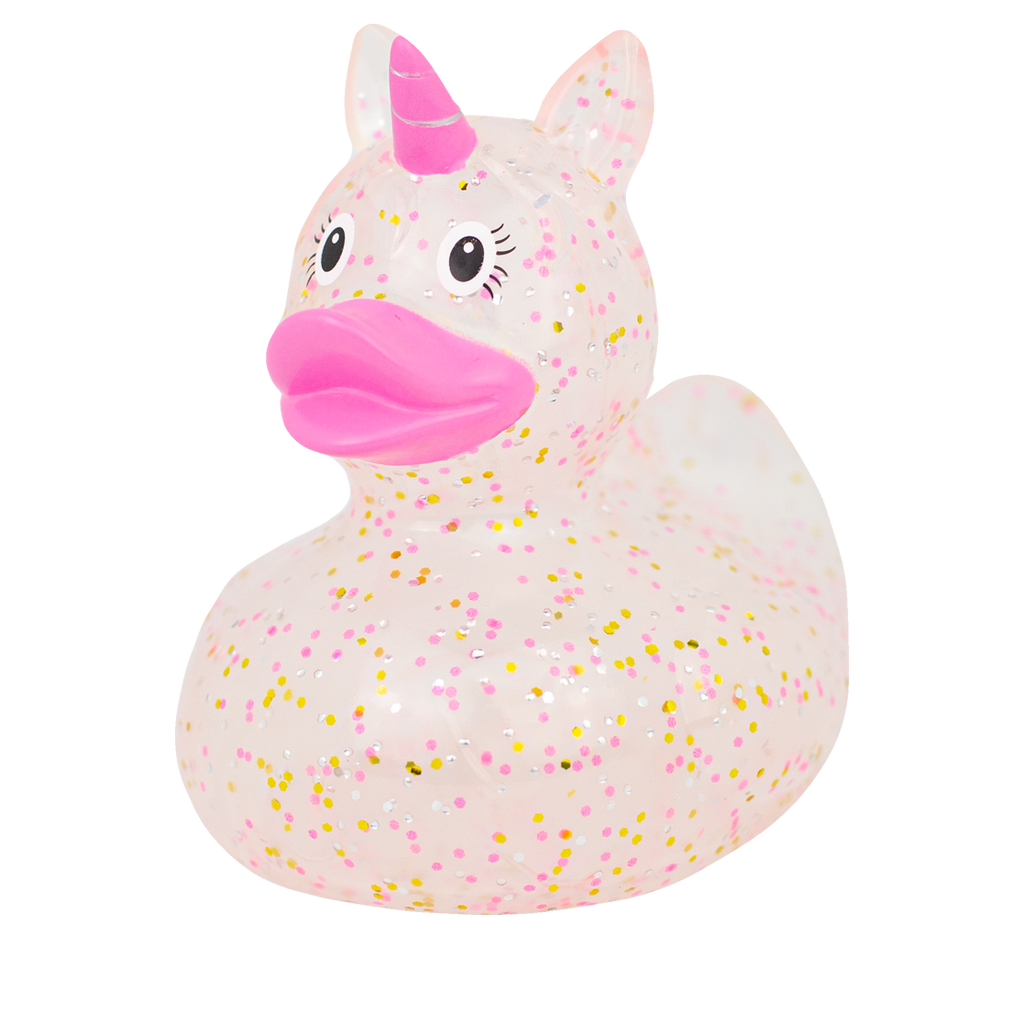 Glitzernde rosa Einhorn-Ente