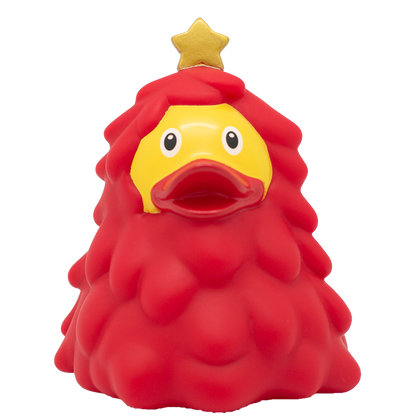 Ente Weihnachtsbaum rot