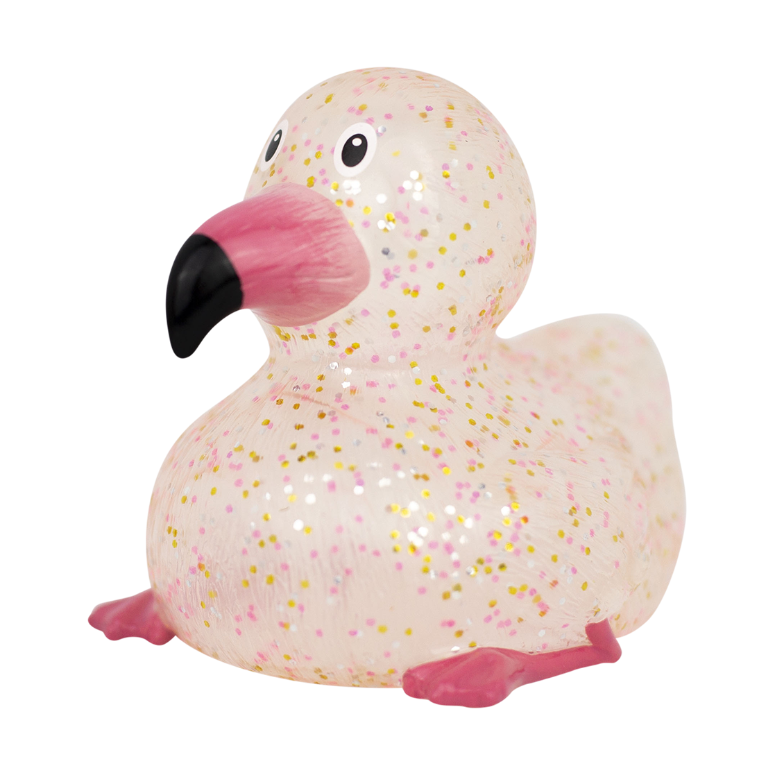 Glittery Pink Flamingo Duck