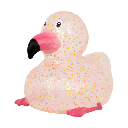 Glittery Pink Flamingo Duck