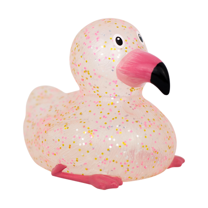 Glittery Pink Flamingo Duck