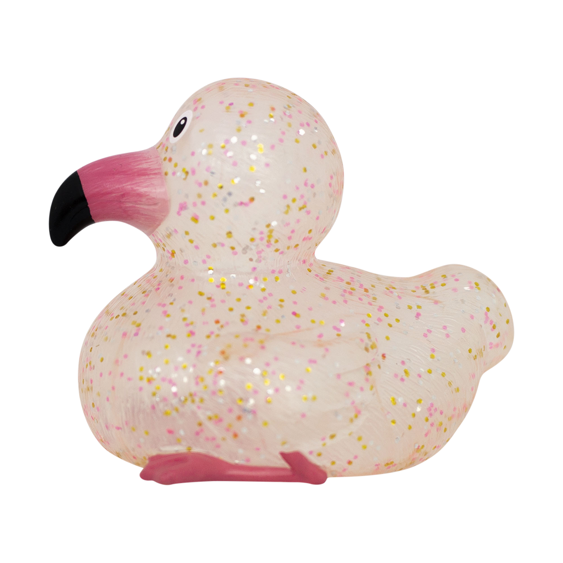 Glittery Pink Flamingo Duck