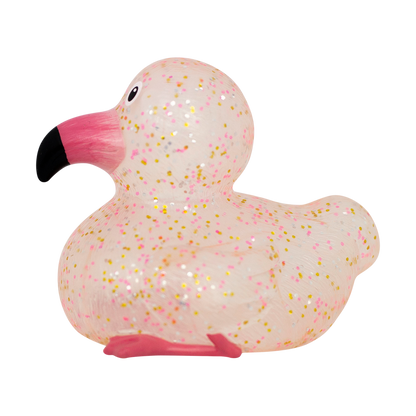 Glittery Pink Flamingo Duck