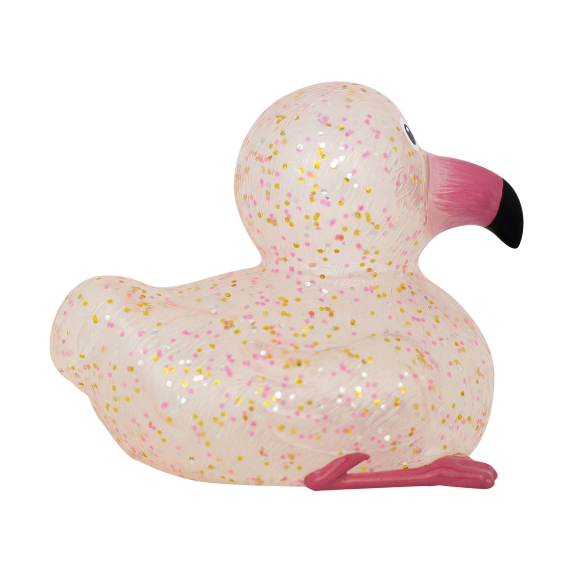 Glittery Pink Flamingo Duck