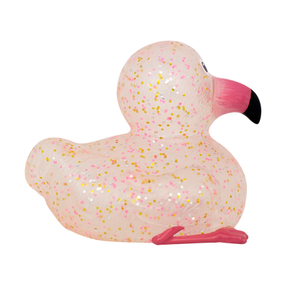 Glittery Pink Flamingo Duck