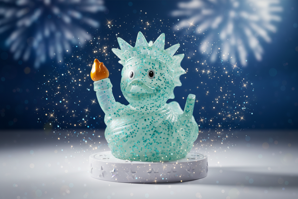 Glittery Statue of Liberty Duck