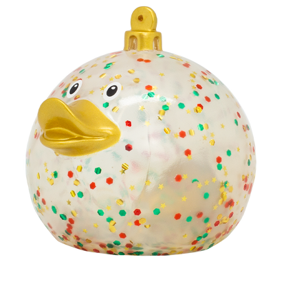 Glittery Christmas Ball Duck