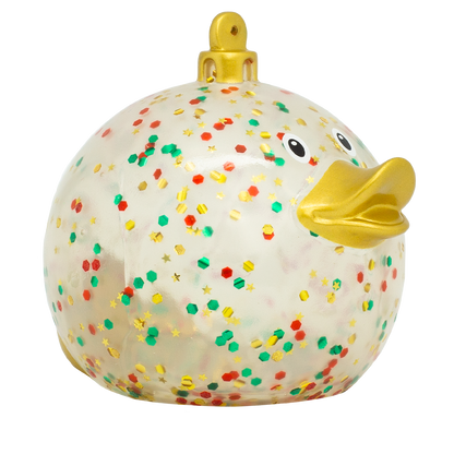 Glittery Christmas Ball Duck