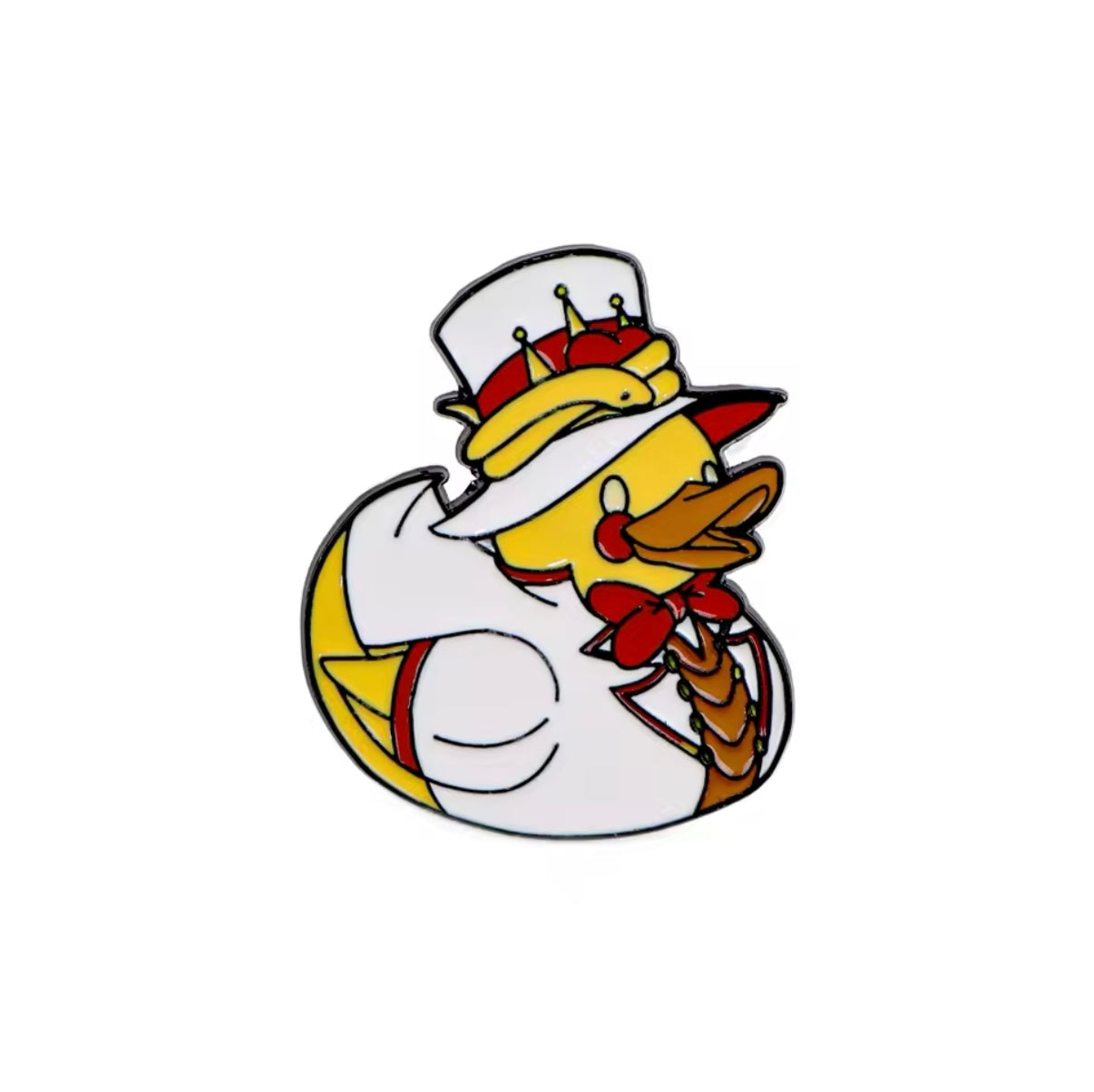 Gekrönter Gentleman Gelbe Ente Pin