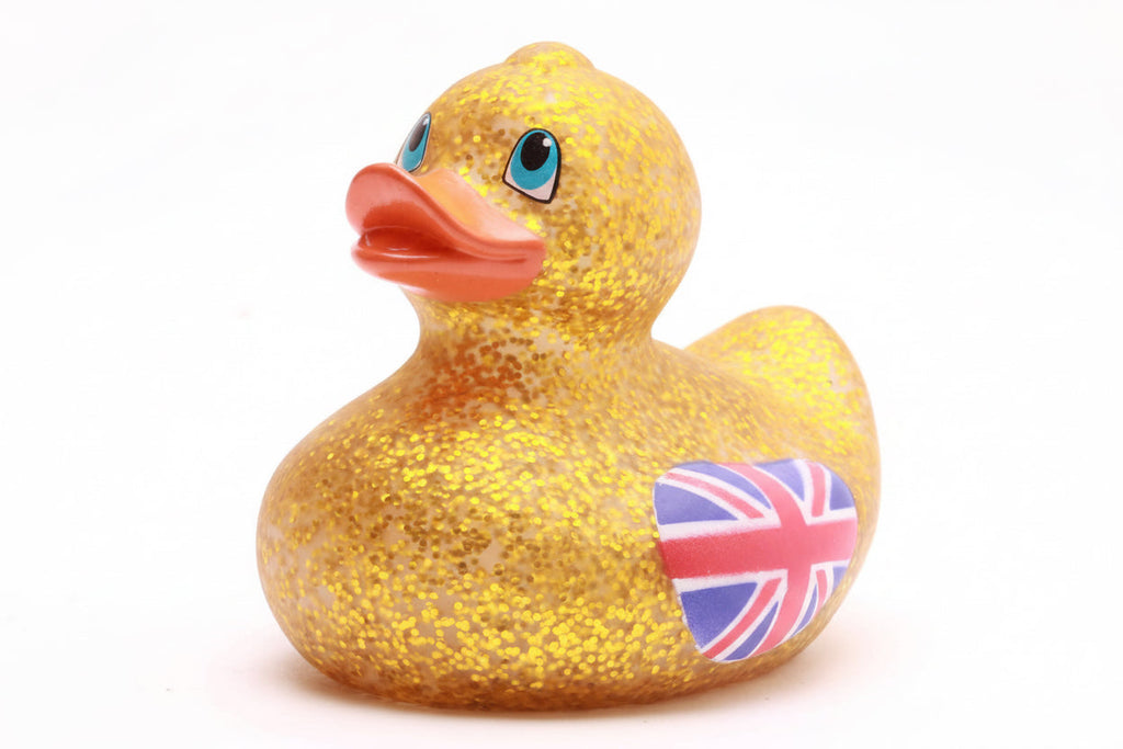 Union Jack Ente - Glitzer Gold
