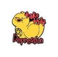 Gelbe Entennadel "Take That Depression"