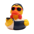 Rote Hipster-Ente