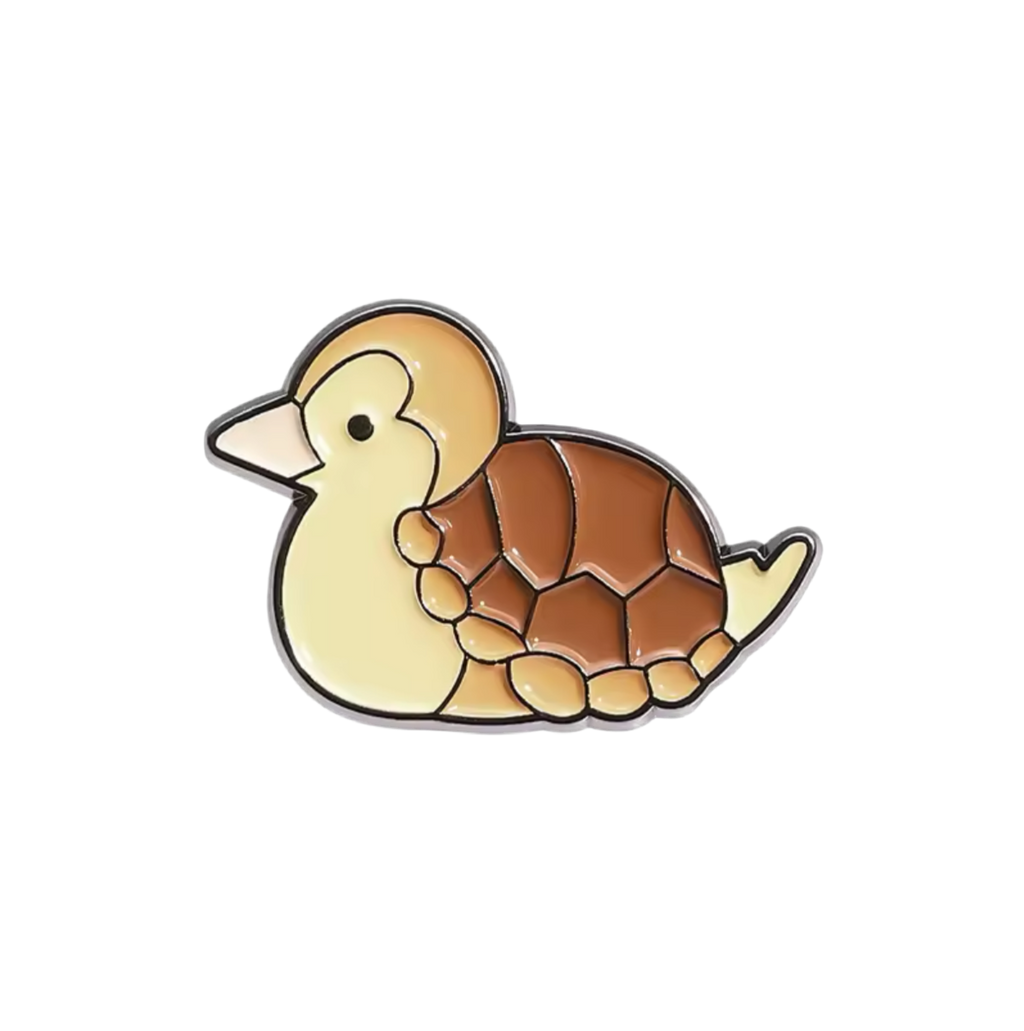 Anstecknadel Ente Schildkröte