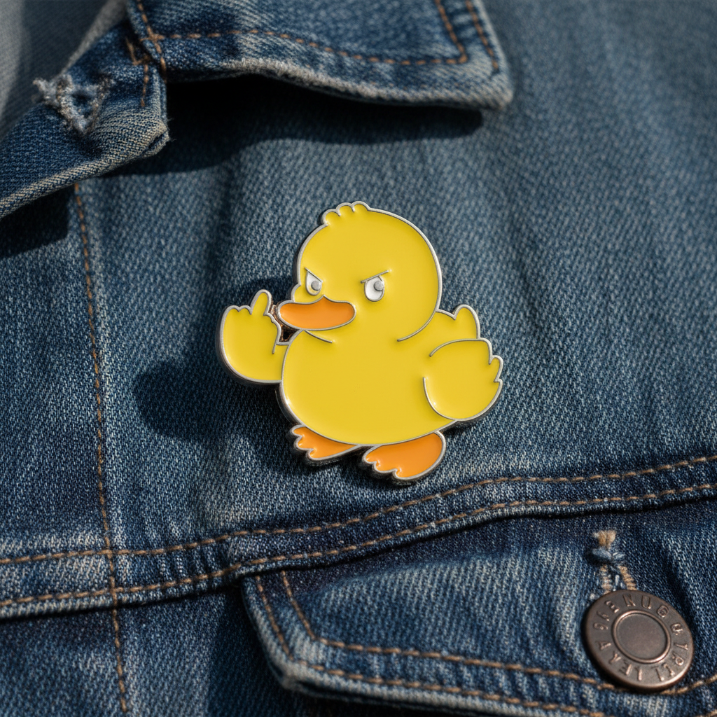 Ente von gelben Entenkiefern abdecken