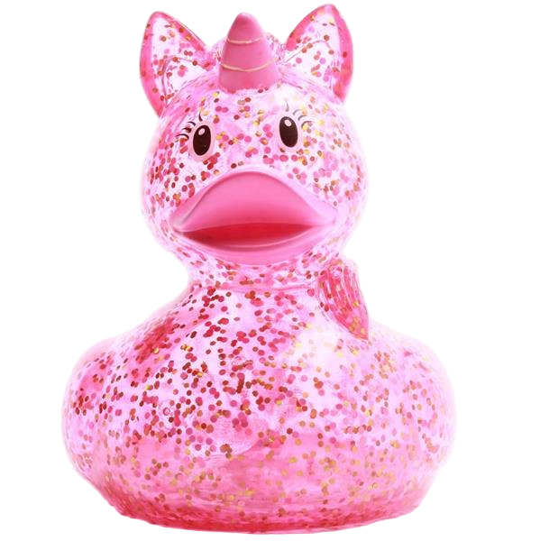 Glittery Pink Unicorn Duck