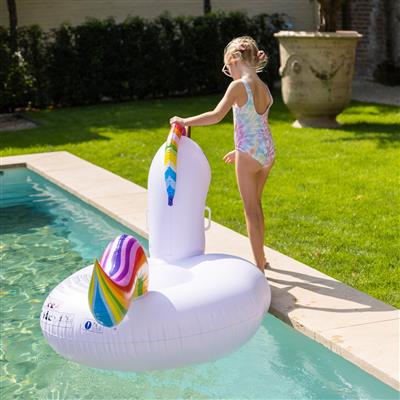 Licorne gonflable blanche XXL