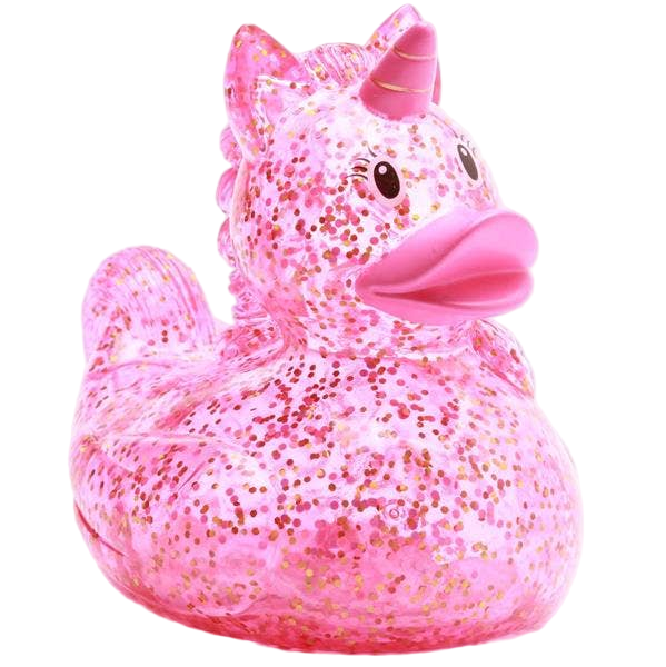Glittery Pink Unicorn Duck