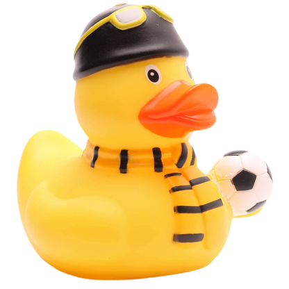 Canard Supporter de Foot Jaune et Noir