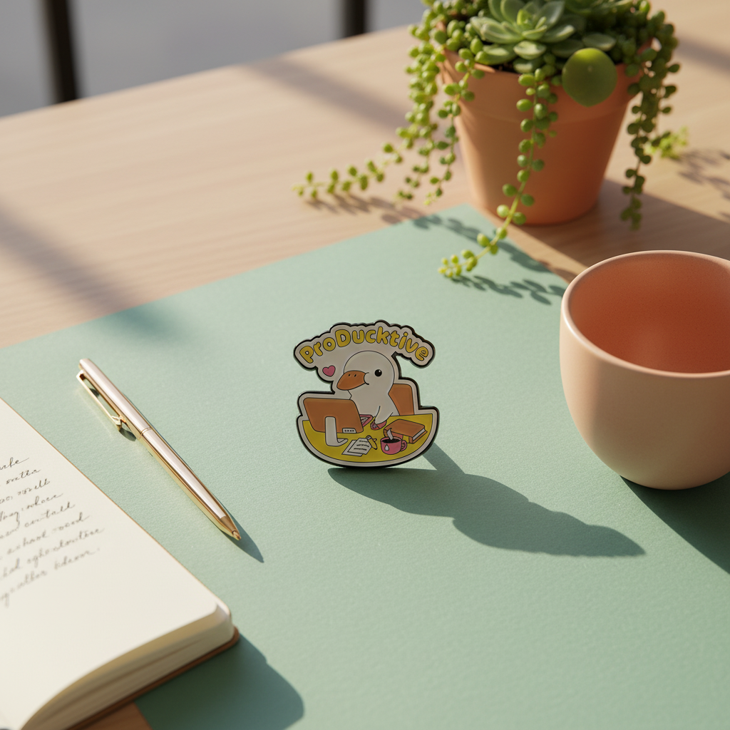 Weiße Entennadel "ProDucktive"