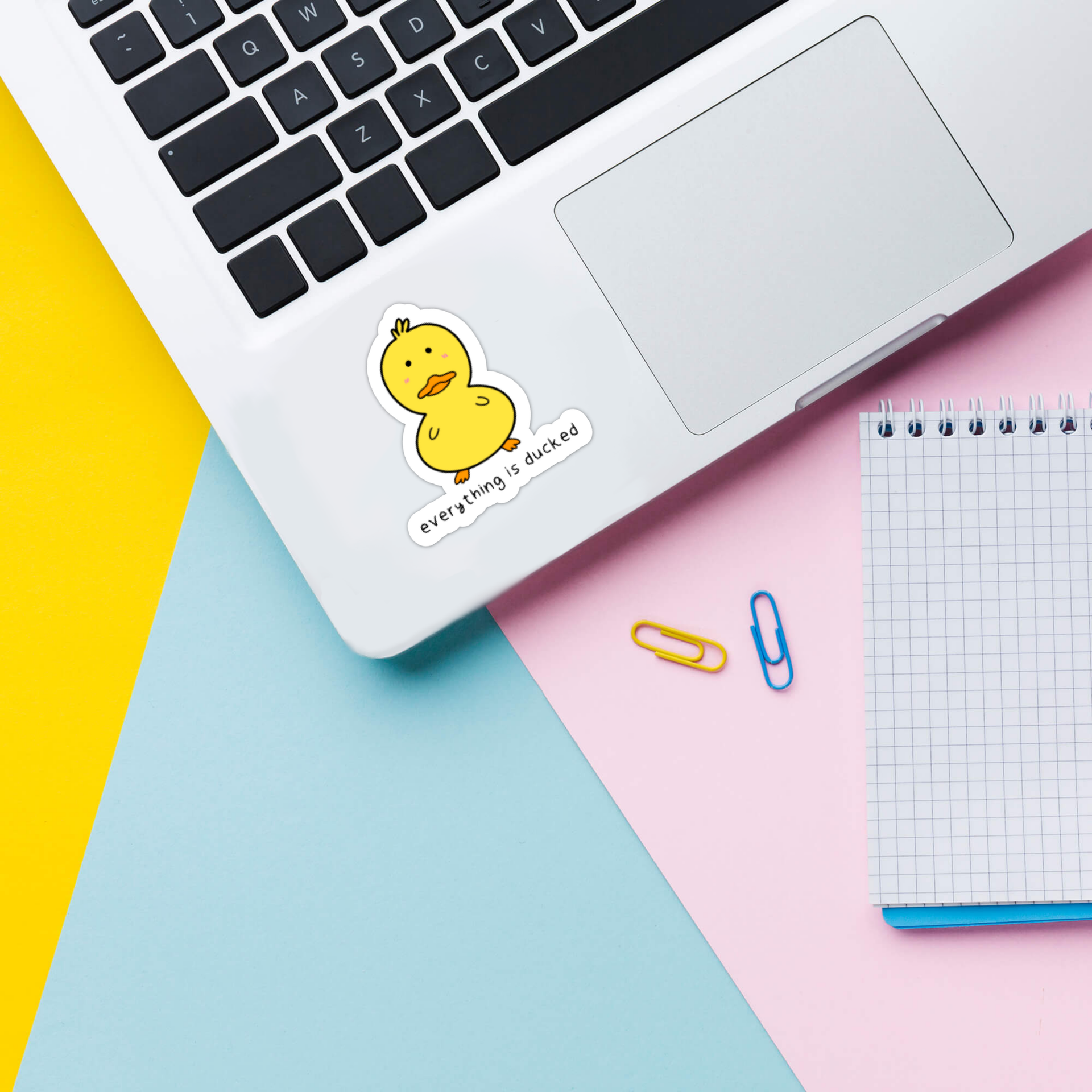 Alles ist Ducked/Kawaii Duck Vinyl-Aufkleber