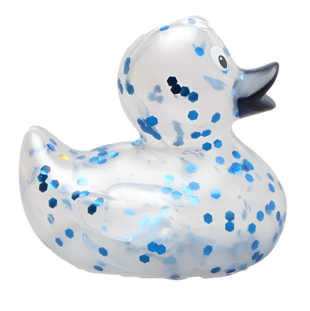 Blue Glitter Duck
