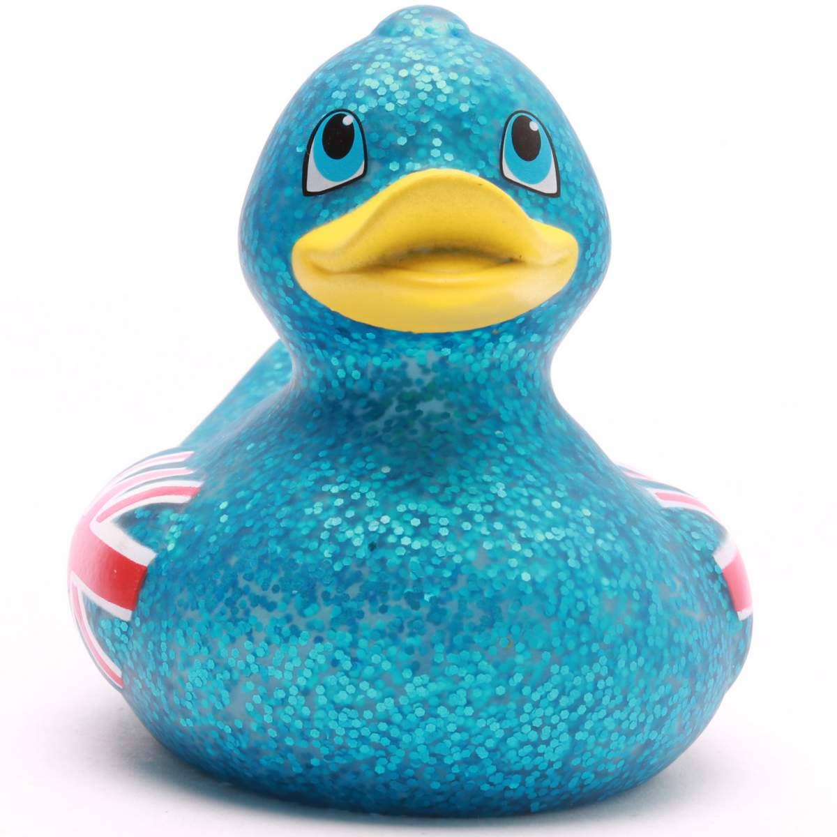 Union Jack Ente - Blauer Glitzer