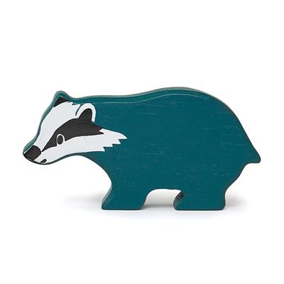 Figurine en Bois Animal De Forét - Blaireau